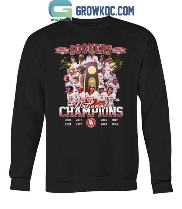 2024 Oklahoma Sooners Softball Team National Champions Fan T-Shirt