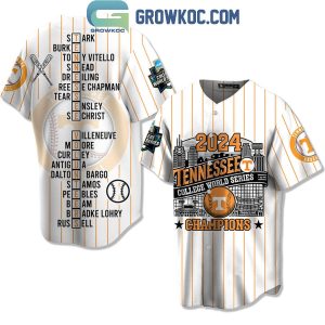 2024 Tennessee College World Series Champions Personalized Baseball Jersey