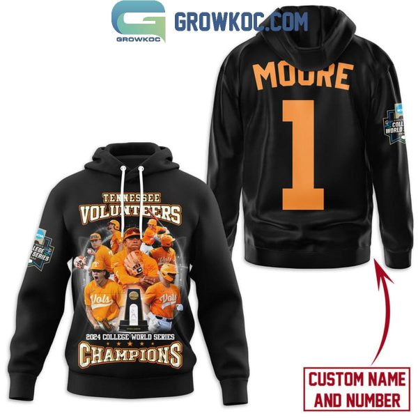 2024 Tennessee Volunteers Baseball World Series Champs Personalized Hoodie Shirts