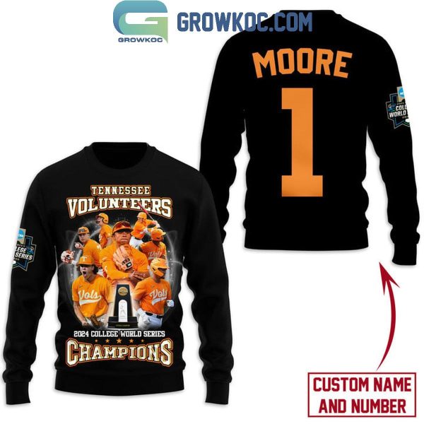 2024 Tennessee Volunteers Baseball World Series Champs Personalized Hoodie Shirts