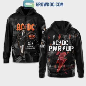 ACDC 50 Years Of Rock And Roll PWR Up Tour Hoodie Shirts