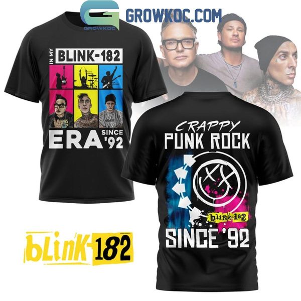 Blink 182 In My Era Since 1992 Crappy Punk Rock Hoodie Shirts