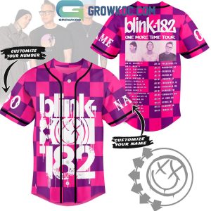 Blink 182 One More Time Tour 2024 Personalized Baseball Jersey