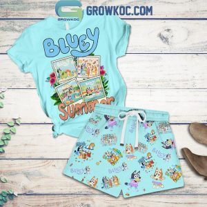 Bluey Summer With The Heeler Family T-Shirt Shorts Pants