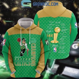 Boston Celtics 2024 NBA Finals Champions 18X Players Signature Hoodie Shirt