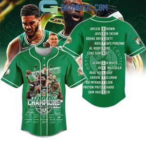 Boston Celtics 2024 NBA Finals Champions Celebration Personalized Baseball Jersey