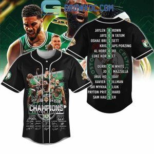 Boston Celtics 2024 NBA Finals Champions Celebration Personalized Baseball Jersey