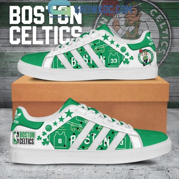 Boston Celtics Basketball NBA Champions 2024 Team Stan Smith Shoes