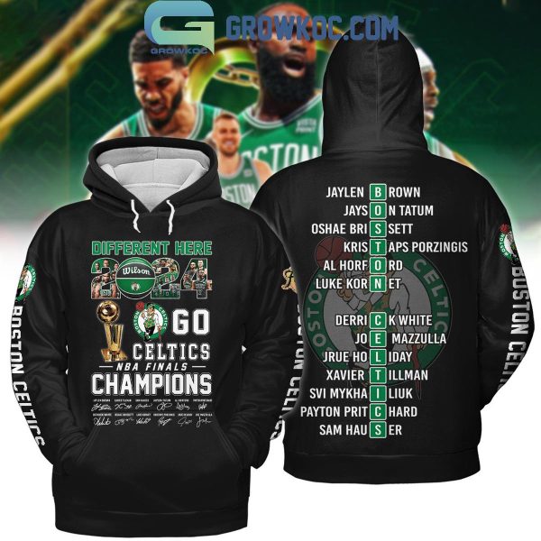 Boston Celtics Different Here 2024 NBA Finals Champions Hoodie T Shirt