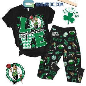 Boston Celtics Different Love Fleece Pajamas Set