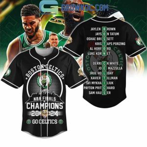Boston Celtics Go Celtics 2024 NBA Finals Champions Personalized Baseball Jersey