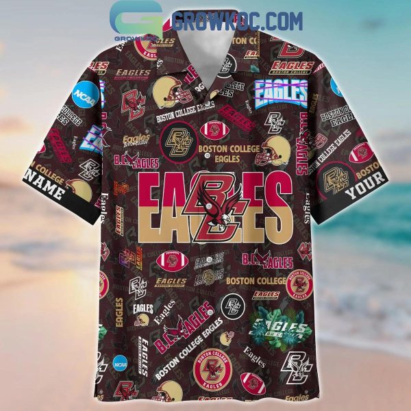 Boston College Eagles Solgan BC Eagles True Fan Spirit Personalized Hawaiian Shirts