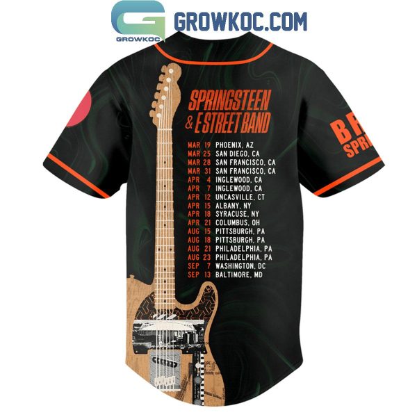 Bruce Springsteen And E Street Band Tour 2024 Schedule Personalized Baseball Jersey