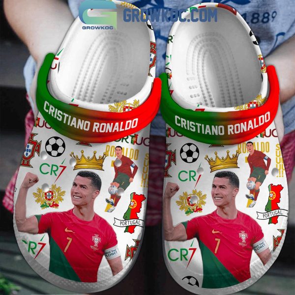 CR7 Cristiano Ronaldo Portugal Football Star Euro 2024 Crocs Clogs