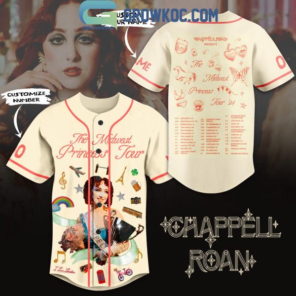 Chappell Roan The Midwest Princess Tour 2024 Personalized Baseball Jersey