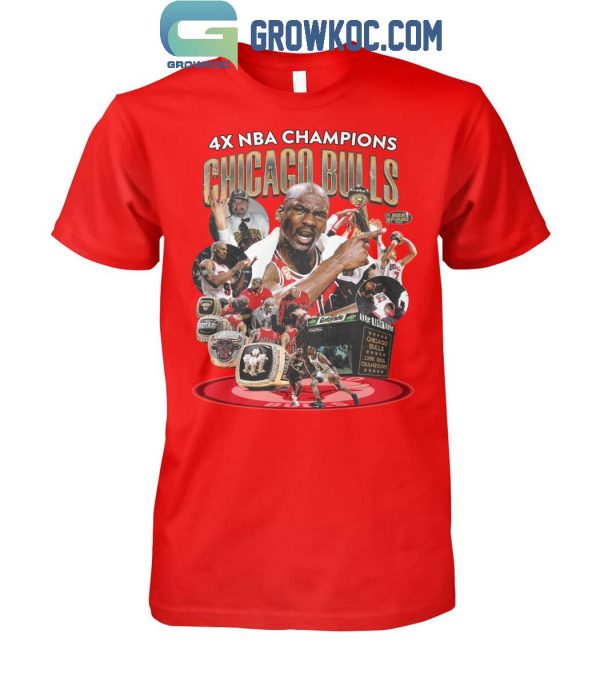 Chicago Bulls 4 Times NBA Champions Fan Proud T-Shirt