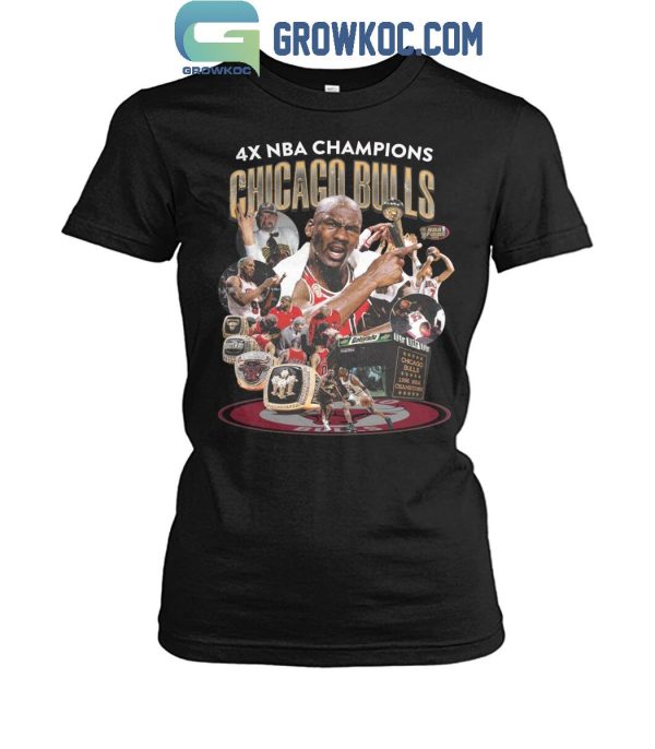 Chicago Bulls 4 Times NBA Champions Fan Proud T-Shirt