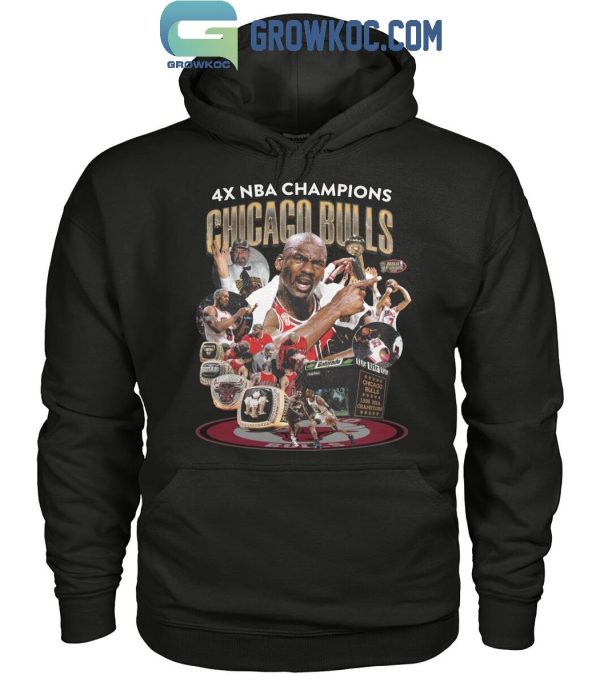 Chicago Bulls 4 Times NBA Champions Fan Proud T-Shirt