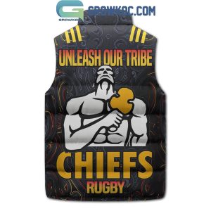 Chiefs Rugby Union Team Unleash Our Tribe Sleeveless Puffer Jacket
