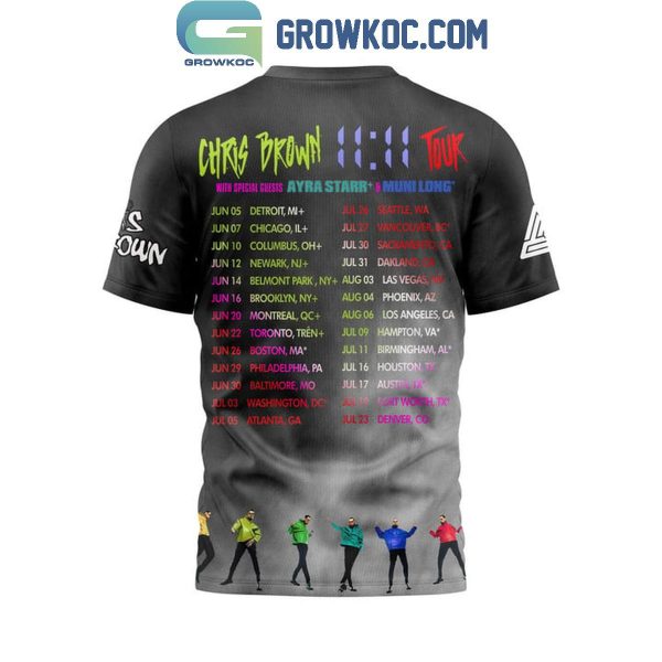 Chris Brown The Schedule Of 1111 Tour 2024 Fan Hoodie Shirts