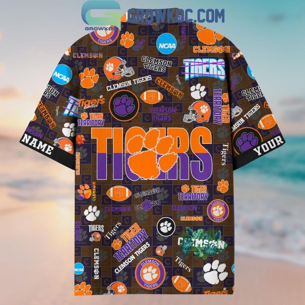 Clemson Tigers Solgan Tiger Territory True Fan Spirit Personalized Hawaiian Shirts