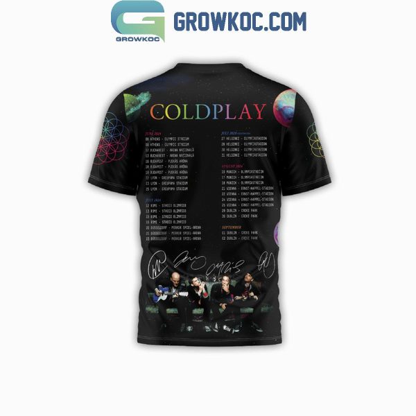 Coldplay The Scientist Tour Schedule 2024 Hoodie Shirts