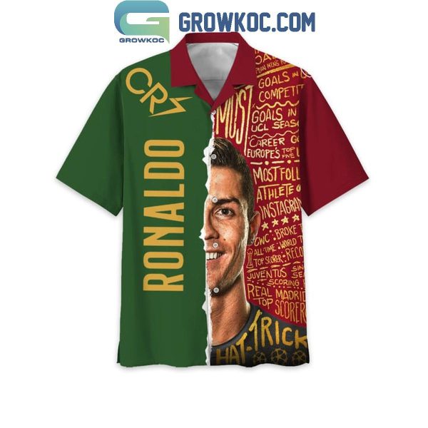 Cristiano Ronaldo Portugal Football Captain Siuu Hawaiian Shirts