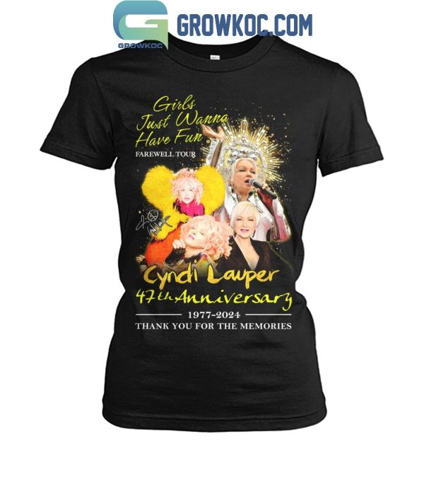 Cyndi Lauper Girl Just Wanna Have Fan Farewell Tour 2024 T-Shirt