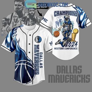 Dallas Mavericks 2024 Champions Personalized Baseball Jersey White