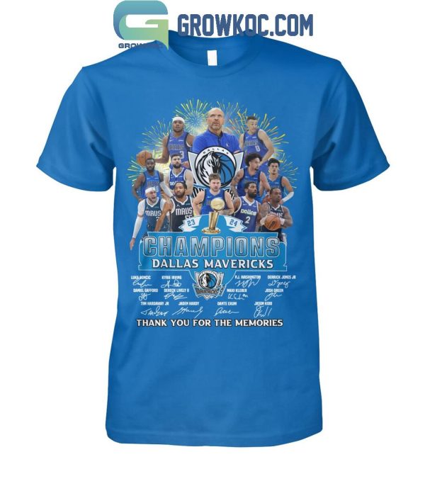 Dallas Mavericks 2024 NBA Champions Thank You For The Memories T-Shirt
