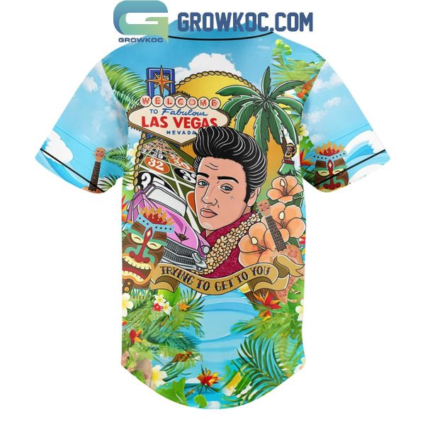 Elvis Presley Aloha Blue Hawaii Fan Personalized Baseball Jersey