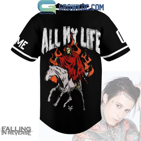 Falling In Reverse All My Life Personalized Baseball Jersey
