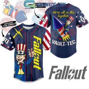 Fallout We’re All In This Together 4th Of July Personalized Baseball Jersey