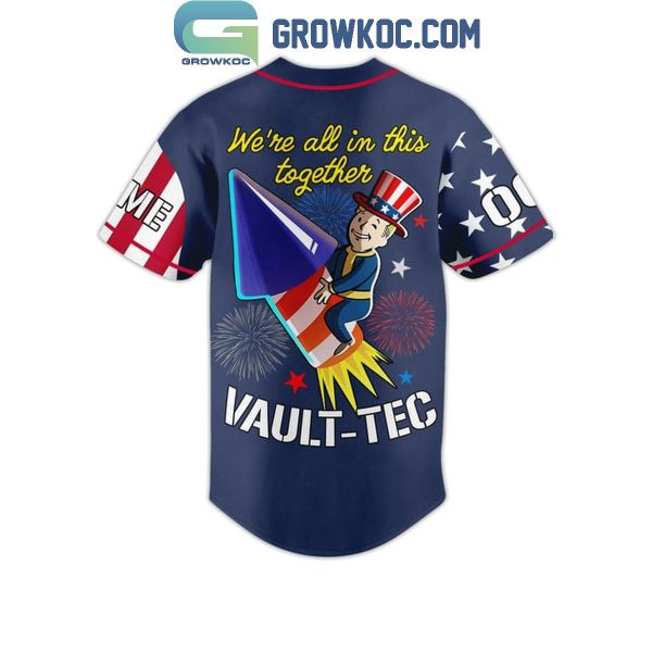 Fallout We’re All In This Together 4th Of July Personalized Baseball Jersey