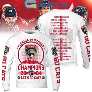 Florida Panthers Eastern Conference Champions 2024 Let’s Go Cats White Design Hoodie T Shirt