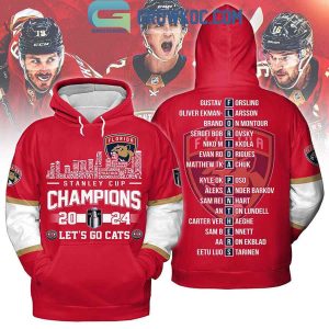 Florida Panthers Let’s Go Cats Stanley Cup 2024 Champions Skyline Hoodie Shirts