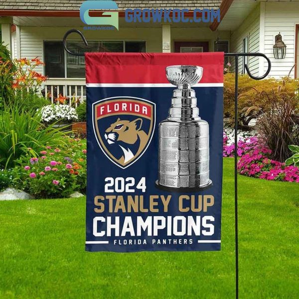 Florida Panthers Stanley Cup 2024 Champions Fan House Garden Flag