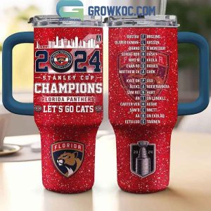 Florida Panthers Stanley Cup 2024 Champions Let’s Go Cats 40oz Tumbler