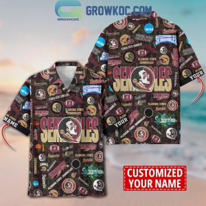 Florida State Seminoles Solgan Unconquered True Fan Spirit Personalized Hawaiian Shirts