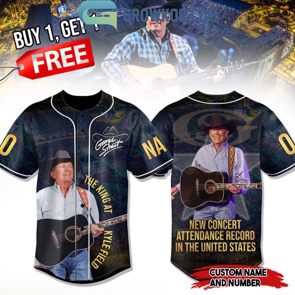 George Strait The King At Kyle Field Personalized Baseball Jersey