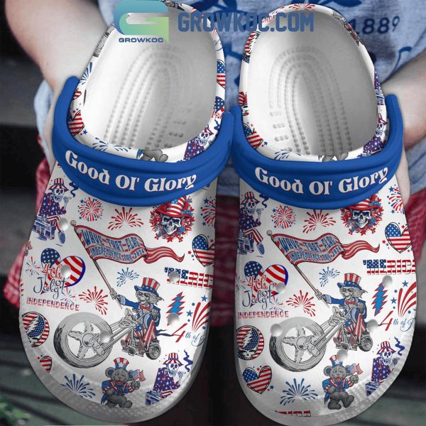 Grateful Dead Good Of Glory America Independence Day Crocs Clogs