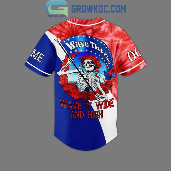 Grateful Dead Wave That Flag Wide And High Personalized Baseball Jersey