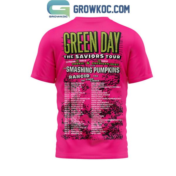 Green Day The Saviors Tour Smashing Pumpkins 2024 Hoodie Shirts