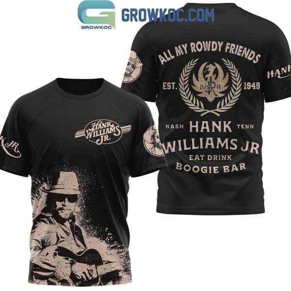 Hank Williams Jr Eat Drink Boogie Bar Fan Hoodie Shirts
