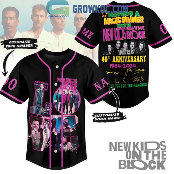 Having A Magic Summer Tour 2024 With NKOTB Personalized Baseball Jersey