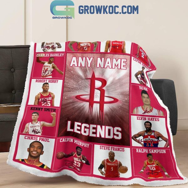 Houston Rockets Legends 2024 Fan Personalized Fleece Blanket Quilt
