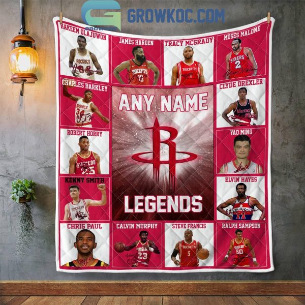 Houston Rockets Legends 2024 Fan Personalized Fleece Blanket Quilt