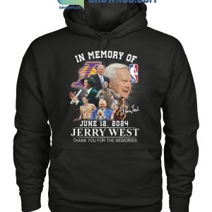 In Memory Of Lakers Jerry West 2024 Thank You For The Memories T Shirt