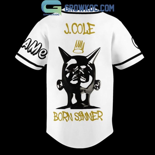J.Cole Born Sinner Fan Personalized Baseball Jersey