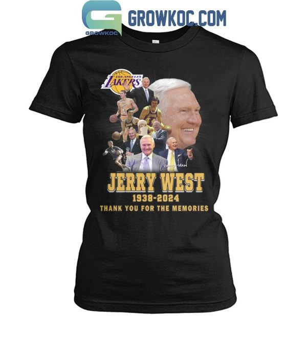 Jerry West Lakers 1938 2024 Memories T Shirt